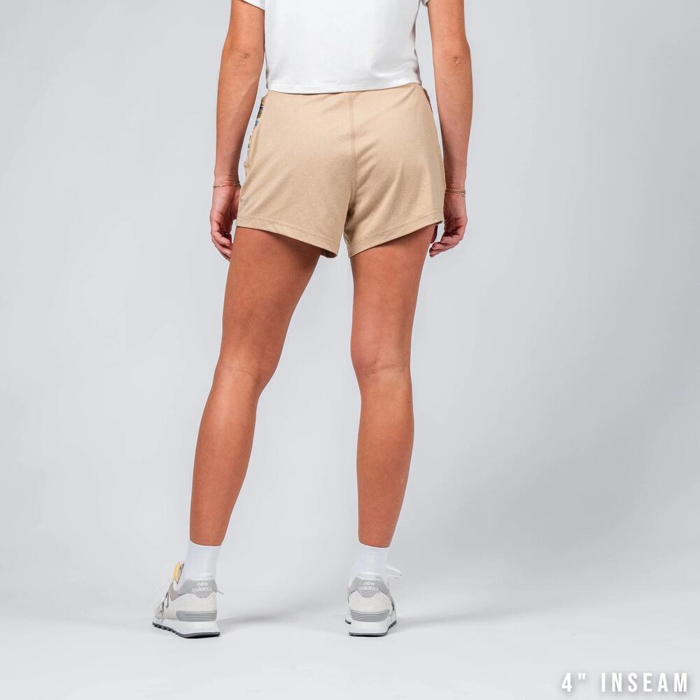 Wowie Kozie Lounge Shorts Wheat Tan Women’s Small Boho Tribal Pocket Loungewear - Picture 15 of 16